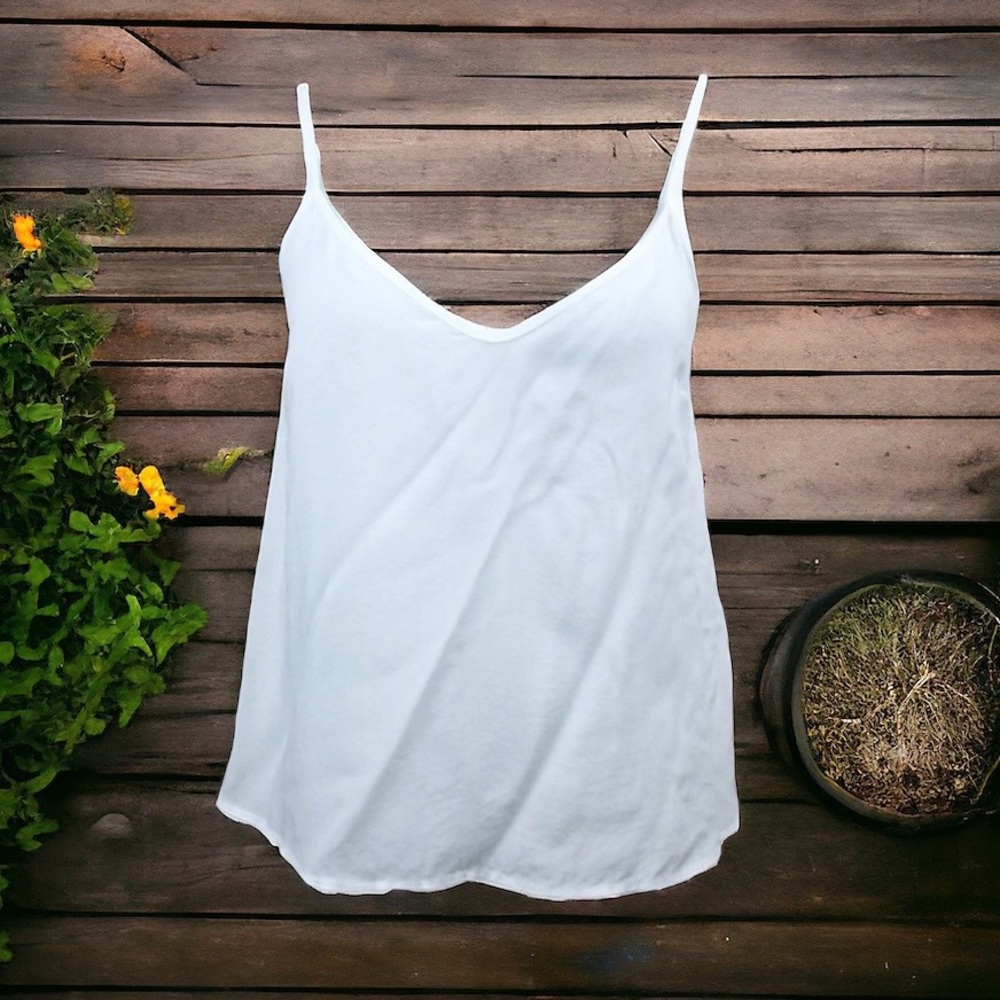 SEE BY CHLOE Womens White 100% Viscose Breezy Cami Tank Size SMALL Designer
